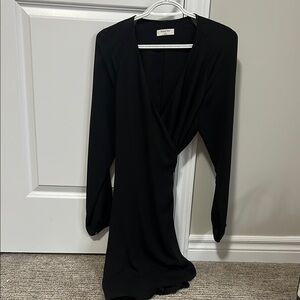 Black Aritzia Wrap Dress